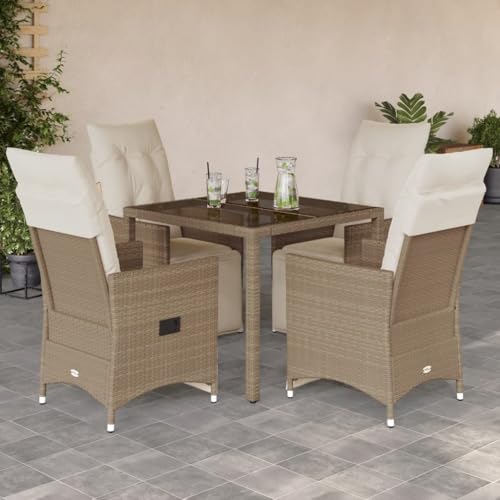 INLIFE 5-TLG. Garten-Bistro-Set mit Kissen Beige Poly Rattan,Möbel,Gartenmöbel,Gartenmöbel-Sets,54.8 KG,3276938 INLIFE 5-TLG. Garten-Bistro-Set mit Kissen Beige Poly Rattan,Möbel,Gartenmöbel,Gartenmöbel-Sets,54.8 KG,3276938 von INLIFE
