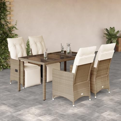 INLIFE 5-TLG. Garten-Bistro-Set mit Kissen Beige Poly Rattan,Möbel,Gartenmöbel,Gartenmöbel-Sets,63.4 KG,3276939 INLIFE 5-TLG. Garten-Bistro-Set mit Kissen Beige Poly Rattan,Möbel,Gartenmöbel,Gartenmöbel-Sets,63.4 KG,3276939 von INLIFE