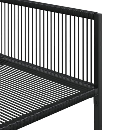 INLIFE 5-TLG. Garten-Essgruppe Schwarz Poly Rattan,Möbel,Gartenmöbel,Gartenmöbel-Sets,Schwarz,47.1 KG,3295033 von INLIFE