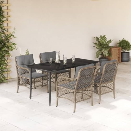 INLIFE 5-TLG. Garten-Essgruppe mit Kissen Beigemischung Poly Rattan,Möbel,Gartenmöbel,Gartenmöbel-Sets,Beige,51.7 KG,3212155 INLIFE 5-TLG. Garten-Essgruppe mit Kissen Beigemischung Poly Rattan,Möbel,Gartenmöbel,Gartenmöbel-Sets,Beige,51.7 KG,3212155 von INLIFE