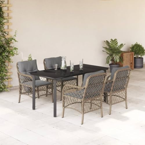 INLIFE 5-TLG. Garten-Essgruppe mit Kissen Beigemischung Poly Rattan,Möbel,Gartenmöbel,Gartenmöbel-Sets,Beige,51.95 KG,3212162 INLIFE 5-TLG. Garten-Essgruppe mit Kissen Beigemischung Poly Rattan,Möbel,Gartenmöbel,Gartenmöbel-Sets,Beige,51.95 KG,3212162 von INLIFE