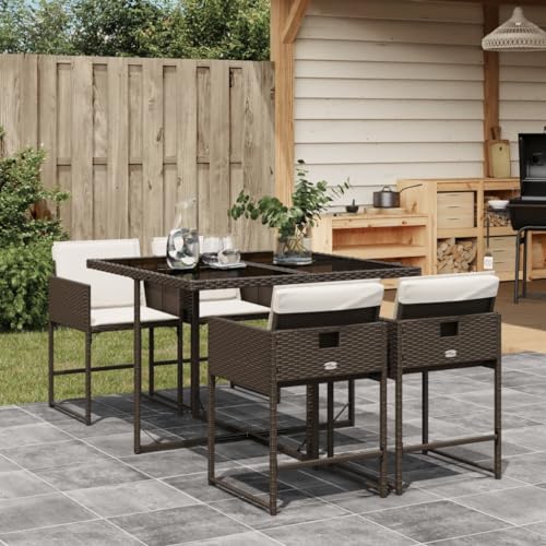 INLIFE 5-TLG. Garten-Essgruppe mit Kissen Braun Poly Rattan,Möbel,Gartenmöbel,Gartenmöbel-Sets,Braun,46 KG,3278024 INLIFE 5-TLG. Garten-Essgruppe mit Kissen Braun Poly Rattan,Möbel,Gartenmöbel,Gartenmöbel-Sets,Braun,46 KG,3278024 von INLIFE