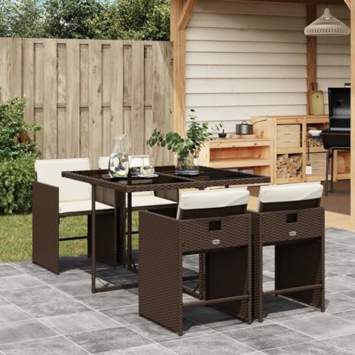 INLIFE 5-TLG. Garten-Essgruppe mit Kissen Braun Poly Rattan,Möbel,Gartenmöbel,Gartenmöbel-Sets,Braun,46.6 KG,3211077 INLIFE 5-TLG. Garten-Essgruppe mit Kissen Braun Poly Rattan,Möbel,Gartenmöbel,Gartenmöbel-Sets,Braun,46.6 KG,3211077 von INLIFE