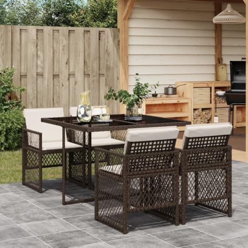 INLIFE 5-TLG. Garten-Essgruppe mit Kissen Braun Poly Rattan,Möbel,Gartenmöbel,Gartenmöbel-Sets,Braun,50 KG,3210717 INLIFE 5-TLG. Garten-Essgruppe mit Kissen Braun Poly Rattan,Möbel,Gartenmöbel,Gartenmöbel-Sets,Braun,50 KG,3210717 von INLIFE