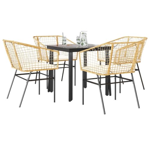 INLIFE 5-TLG. Garten-Essgruppe mit Kissen Braun Poly Rattan Glas,Möbel,Gartenmöbel,Gartenmöbel-Sets,Braun,40.14 KG,3334605 INLIFE 5-TLG. Garten-Essgruppe mit Kissen Braun Poly Rattan Glas,Möbel,Gartenmöbel,Gartenmöbel-Sets,Braun,40.14 KG,3334605 von INLIFE
