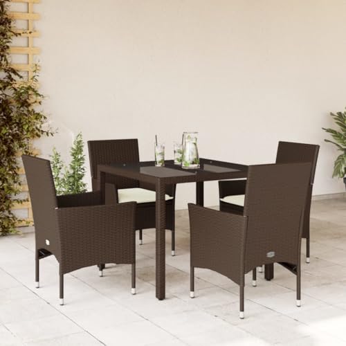 INLIFE 5-TLG. Garten-Essgruppe mit Kissen Braun Poly Rattan Glas,Möbel,Gartenmöbel,Gartenmöbel-Sets,Braun,43.8 KG,3278550 INLIFE 5-TLG. Garten-Essgruppe mit Kissen Braun Poly Rattan Glas,Möbel,Gartenmöbel,Gartenmöbel-Sets,Braun,43.8 KG,3278550 von INLIFE