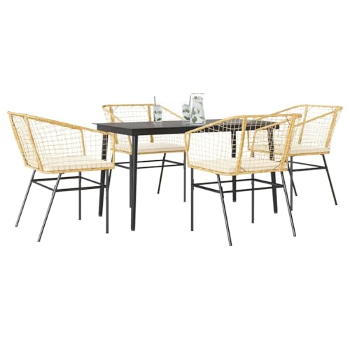 INLIFE 5-TLG. Garten-Essgruppe mit Kissen Braun Poly Rattan Glas,Möbel,Gartenmöbel,Gartenmöbel-Sets,Braun,45.48 KG,3334508 INLIFE 5-TLG. Garten-Essgruppe mit Kissen Braun Poly Rattan Glas,Möbel,Gartenmöbel,Gartenmöbel-Sets,Braun,45.48 KG,3334508 von INLIFE
