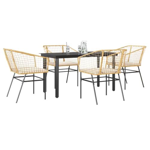 INLIFE 5-TLG. Garten-Essgruppe mit Kissen Braun Poly Rattan Glas,Möbel,Gartenmöbel,Gartenmöbel-Sets,Braun,46 KG,3334606 INLIFE 5-TLG. Garten-Essgruppe mit Kissen Braun Poly Rattan Glas,Möbel,Gartenmöbel,Gartenmöbel-Sets,Braun,46 KG,3334606 von INLIFE