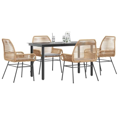 INLIFE 5-TLG. Garten-Essgruppe mit Kissen Braun Poly Rattan Glas,Möbel,Gartenmöbel,Gartenmöbel-Sets,Braun,49.2 KG,3334571 INLIFE 5-TLG. Garten-Essgruppe mit Kissen Braun Poly Rattan Glas,Möbel,Gartenmöbel,Gartenmöbel-Sets,Braun,49.2 KG,3334571 von INLIFE