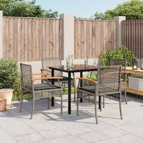 INLIFE 5-TLG. Garten-Essgruppe mit Kissen Grau Poly Rattan,Möbel,Gartenmöbel,Gartenmöbel-Sets,Grau,38.14 KG,3213618 INLIFE 5-TLG. Garten-Essgruppe mit Kissen Grau Poly Rattan,Möbel,Gartenmöbel,Gartenmöbel-Sets,Grau,38.14 KG,3213618 von INLIFE