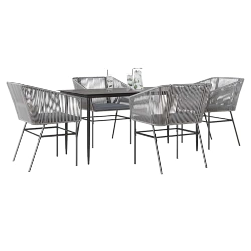 INLIFE 5-TLG. Garten-Essgruppe mit Kissen Grau Poly Rattan Glas,Möbel,Gartenmöbel,Gartenmöbel-Sets,Grau,54.9 KG,3334530 INLIFE 5-TLG. Garten-Essgruppe mit Kissen Grau Poly Rattan Glas,Möbel,Gartenmöbel,Gartenmöbel-Sets,Grau,54.9 KG,3334530 von INLIFE