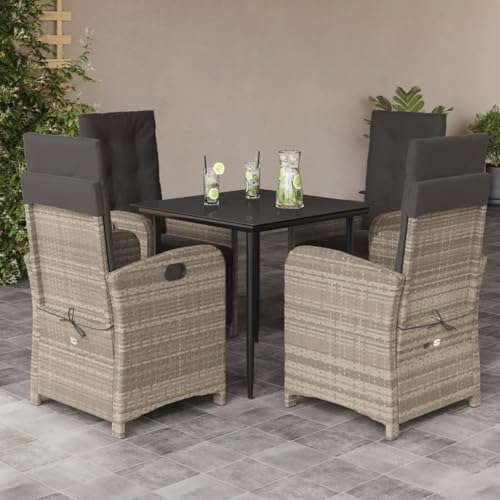 INLIFE 5-TLG. Garten-Essgruppe mit Kissen Hellgrau Poly Rattan,Möbel,Gartenmöbel,Gartenmöbel-Sets,Grau,56.4 KG,3212412 INLIFE 5-TLG. Garten-Essgruppe mit Kissen Hellgrau Poly Rattan,Möbel,Gartenmöbel,Gartenmöbel-Sets,Grau,56.4 KG,3212412 von INLIFE