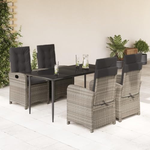 INLIFE 5-TLG. Garten-Essgruppe mit Kissen Hellgrau Poly Rattan,Möbel,Gartenmöbel,Gartenmöbel-Sets,Grau,62.5 KG,3212414 INLIFE 5-TLG. Garten-Essgruppe mit Kissen Hellgrau Poly Rattan,Möbel,Gartenmöbel,Gartenmöbel-Sets,Grau,62.5 KG,3212414 von INLIFE