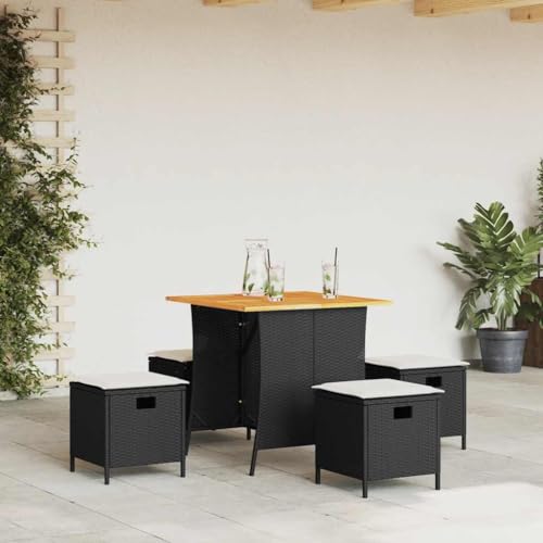 INLIFE 5-TLG. Garten-Essgruppe mit Kissen Schwarz Poly Rattan,Möbel,Gartenmöbel,Gartenmöbel-Sets,Schwarz,23.2 KG,365420 INLIFE 5-TLG. Garten-Essgruppe mit Kissen Schwarz Poly Rattan,Möbel,Gartenmöbel,Gartenmöbel-Sets,Schwarz,23.2 KG,365420 von INLIFE