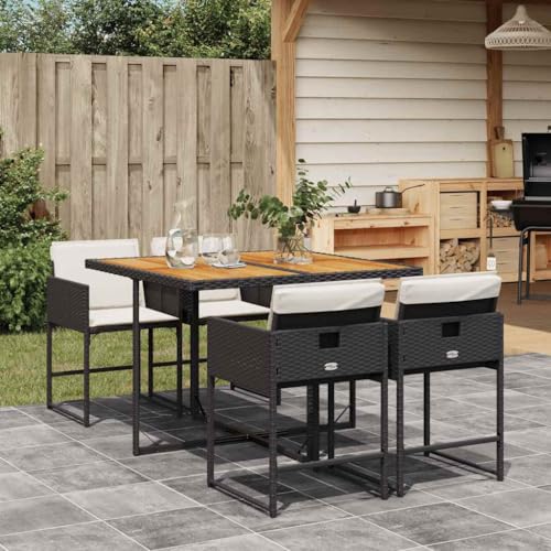 INLIFE 5-TLG. Garten-Essgruppe mit Kissen Schwarz Poly Rattan,Möbel,Gartenmöbel,Gartenmöbel-Sets,Schwarz,48.6 KG,3211263 INLIFE 5-TLG. Garten-Essgruppe mit Kissen Schwarz Poly Rattan,Möbel,Gartenmöbel,Gartenmöbel-Sets,Schwarz,48.6 KG,3211263 von INLIFE
