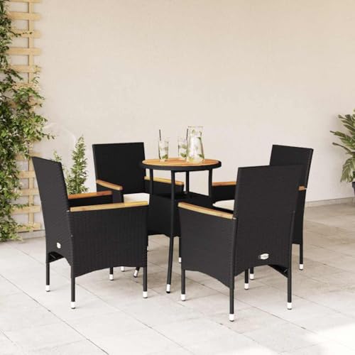 INLIFE 5-TLG. Garten-Essgruppe mit Kissen Schwarz Poly Rattan Akazie,Möbel,Gartenmöbel,Gartenmöbel-Sets,Schwarz,34 KG,3278718 INLIFE 5-TLG. Garten-Essgruppe mit Kissen Schwarz Poly Rattan Akazie,Möbel,Gartenmöbel,Gartenmöbel-Sets,Schwarz,34 KG,3278718 von INLIFE