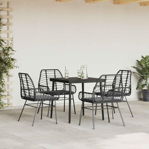 INLIFE 5-TLG. Garten-Essgruppe mit Kissen Schwarz Poly Rattan Glas,Möbel,Gartenmöbel,Gartenmöbel-Sets,Schwarz,37.6 KG,3334451 INLIFE 5-TLG. Garten-Essgruppe mit Kissen Schwarz Poly Rattan Glas,Möbel,Gartenmöbel,Gartenmöbel-Sets,Schwarz,37.6 KG,3334451 von INLIFE