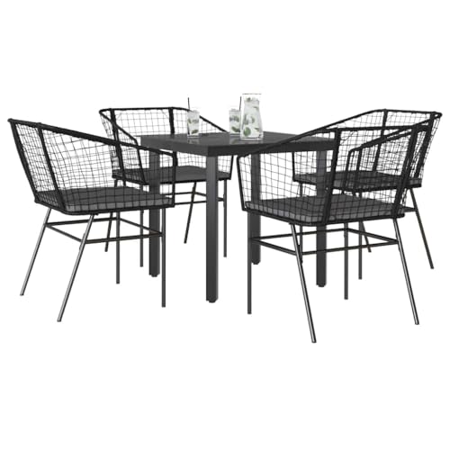 INLIFE 5-TLG. Garten-Essgruppe mit Kissen Schwarz Poly Rattan Glas,Möbel,Gartenmöbel,Gartenmöbel-Sets,Schwarz,40.14 KG,3334598 INLIFE 5-TLG. Garten-Essgruppe mit Kissen Schwarz Poly Rattan Glas,Möbel,Gartenmöbel,Gartenmöbel-Sets,Schwarz,40.14 KG,3334598 von INLIFE