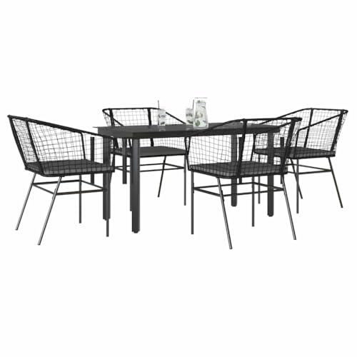 INLIFE 5-TLG. Garten-Essgruppe mit Kissen Schwarz Poly Rattan Glas,Möbel,Gartenmöbel,Gartenmöbel-Sets,Schwarz,46 KG,3334599 INLIFE 5-TLG. Garten-Essgruppe mit Kissen Schwarz Poly Rattan Glas,Möbel,Gartenmöbel,Gartenmöbel-Sets,Schwarz,46 KG,3334599 von INLIFE