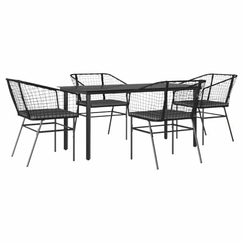 INLIFE 5-TLG. Garten-Essgruppe mit Kissen Schwarz Poly Rattan Glas,Möbel,Gartenmöbel,Gartenmöbel-Sets,Schwarz,47.15 KG,3334600 INLIFE 5-TLG. Garten-Essgruppe mit Kissen Schwarz Poly Rattan Glas,Möbel,Gartenmöbel,Gartenmöbel-Sets,Schwarz,47.15 KG,3334600 von INLIFE