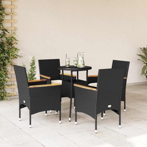 INLIFE 5-TLG. Garten-Essgruppe mit Kissen Schwarz Poly Rattan und Glas,Möbel,Gartenmöbel,Gartenmöbel-Sets,Schwarz,35.7 KG,3278722 INLIFE 5-TLG. Garten-Essgruppe mit Kissen Schwarz Poly Rattan und Glas,Möbel,Gartenmöbel,Gartenmöbel-Sets,Schwarz,35.7 KG,3278722 von INLIFE