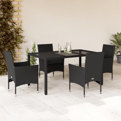 INLIFE 5-TLG. Garten-Essgruppe mit Kissen Schwarz Poly Rattan und Glas,Möbel,Gartenmöbel,Gartenmöbel-Sets,Schwarz,50 KG,3278545 INLIFE 5-TLG. Garten-Essgruppe mit Kissen Schwarz Poly Rattan und Glas,Möbel,Gartenmöbel,Gartenmöbel-Sets,Schwarz,50 KG,3278545 von INLIFE
