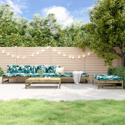 INLIFE 5-TLG. Garten-Lounge-Set Kiefernholz Imprägniert,Möbel,Gartenmöbel,Gartenmöbel-Sets,Braun,70.51 KG,3186605 von INLIFE