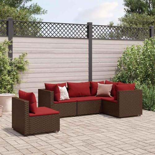 INLIFE 5-TLG. Garten-Lounge-Set mit Kissen Braun Poly Rattan,Möbel,Gartenmöbel,Gartenmöbel-Sets,Braun,37.55 KG,3308157 INLIFE 5-TLG. Garten-Lounge-Set mit Kissen Braun Poly Rattan,Möbel,Gartenmöbel,Gartenmöbel-Sets,Braun,37.55 KG,3308157 von INLIFE