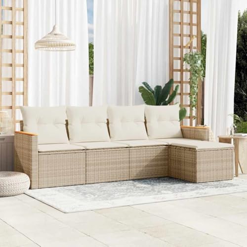 INLIFE 5-TLG. Garten-Sofagarnitur mit Kissen Beige Poly Rattan,Möbel,Gartenmöbel,Gartenmöbel-Sets,Beige,40 KG,3225918 INLIFE 5-TLG. Garten-Sofagarnitur mit Kissen Beige Poly Rattan,Möbel,Gartenmöbel,Gartenmöbel-Sets,Beige,40 KG,3225918 von INLIFE