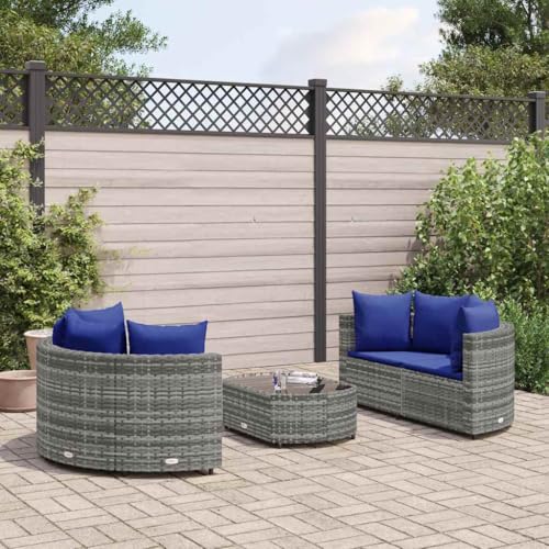 INLIFE 5-TLG. Garten-Sofagarnitur mit Kissen Grau Poly Rattan,Möbel,Gartenmöbel,Gartenmöbel-Sets,Grau,38.05 KG,3308447 INLIFE 5-TLG. Garten-Sofagarnitur mit Kissen Grau Poly Rattan,Möbel,Gartenmöbel,Gartenmöbel-Sets,Grau,38.05 KG,3308447 von INLIFE