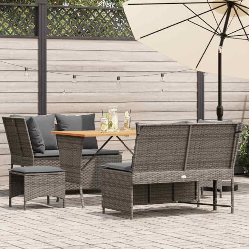 INLIFE 5-TLG. Garten-Sofagarnitur mit Kissen Grau Poly Rattan,Möbel,Gartenmöbel,Gartenmöbel-Sets,Grau,45.5 KG,3365346 INLIFE 5-TLG. Garten-Sofagarnitur mit Kissen Grau Poly Rattan,Möbel,Gartenmöbel,Gartenmöbel-Sets,Grau,45.5 KG,3365346 von INLIFE
