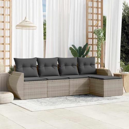 INLIFE 5-TLG. Garten-Sofagarnitur mit Kissen Hellgrau Poly Rattan,Möbel,Gartenmöbel,Gartenmöbel-Sets,Grau,40 KG,3221291 INLIFE 5-TLG. Garten-Sofagarnitur mit Kissen Hellgrau Poly Rattan,Möbel,Gartenmöbel,Gartenmöbel-Sets,Grau,40 KG,3221291 von INLIFE
