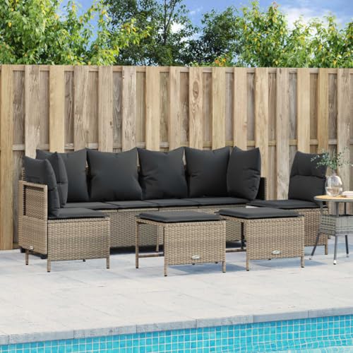 INLIFE 5-TLG. Garten-Sofagarnitur mit Kissen Hellgrau Poly Rattan,Möbel,Gartenmöbel,Gartenmöbel-Sets,Grau,40 KG,3261550 INLIFE 5-TLG. Garten-Sofagarnitur mit Kissen Hellgrau Poly Rattan,Möbel,Gartenmöbel,Gartenmöbel-Sets,Grau,40 KG,3261550 von INLIFE