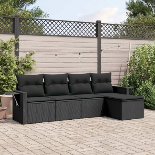 INLIFE 5-TLG. Garten-Sofagarnitur mit Kissen Schwarz Poly Rattan,Möbel,Gartenmöbel,Gartenmöbel-Sets,Schwarz,40 KG,3220084 INLIFE 5-TLG. Garten-Sofagarnitur mit Kissen Schwarz Poly Rattan,Möbel,Gartenmöbel,Gartenmöbel-Sets,Schwarz,40 KG,3220084 von INLIFE