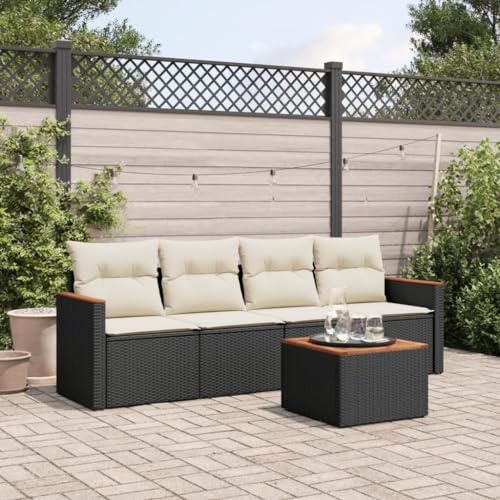 INLIFE 5-TLG. Garten-Sofagarnitur mit Kissen Schwarz Poly Rattan,Möbel,Gartenmöbel,Gartenmöbel-Sets,Schwarz,40 KG,3225776 INLIFE 5-TLG. Garten-Sofagarnitur mit Kissen Schwarz Poly Rattan,Möbel,Gartenmöbel,Gartenmöbel-Sets,Schwarz,40 KG,3225776 von INLIFE