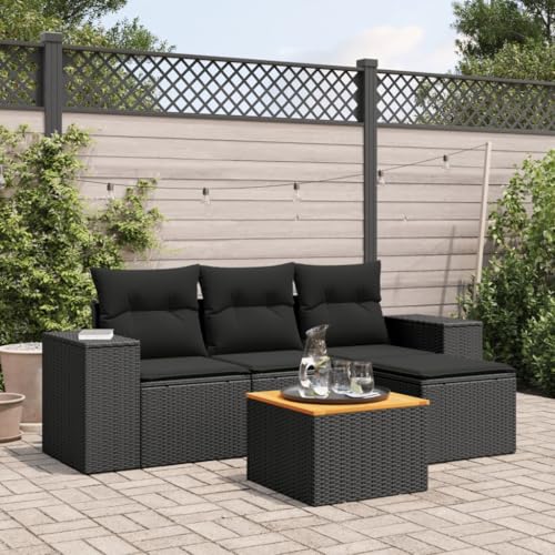 INLIFE 5-TLG. Garten-Sofagarnitur mit Kissen Schwarz Poly Rattan,Möbel,Gartenmöbel,Gartenmöbel-Sets,Schwarz,43.4 KG,3257742 INLIFE 5-TLG. Garten-Sofagarnitur mit Kissen Schwarz Poly Rattan,Möbel,Gartenmöbel,Gartenmöbel-Sets,Schwarz,43.4 KG,3257742 von INLIFE