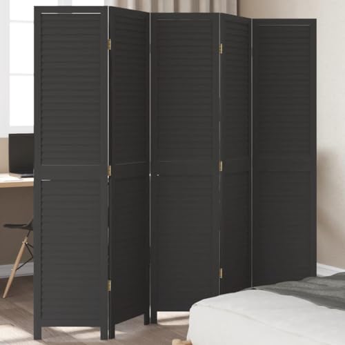 INLIFE 5-TLG. Paravent Schwarz Massivholz Paulownia,Möbel,Raumteiler,Schwarz,9.95 KG,358854 INLIFE 5-TLG. Paravent Schwarz Massivholz Paulownia,Möbel,Raumteiler,Schwarz,9.95 KG,358854 von INLIFE