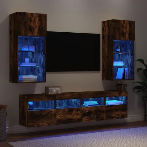 INLIFE 5-TLG. Wohnwand mit LED-Beleuchtung Räuchereiche Holzwerkstoff,Möbel,TV-Möbel,Braun,63.6 KG,3216747 INLIFE 5-TLG. Wohnwand mit LED-Beleuchtung Räuchereiche Holzwerkstoff,Möbel,TV-Möbel,Braun,63.6 KG,3216747 von INLIFE