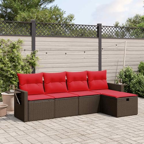 INLIFE 5-teiliges Gartensofa-Set mit Kissen, braun, Polyrattan,Möbel,Gartenmöbel,Gartenmöbel-Sets,Braun,40 KG,3263780 INLIFE 5-teiliges Gartensofa-Set mit Kissen, braun, Polyrattan,Möbel,Gartenmöbel,Gartenmöbel-Sets,Braun,40 KG,3263780 von INLIFE