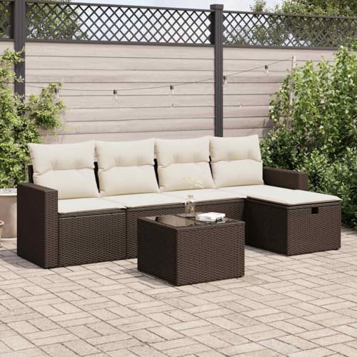 INLIFE 6-TLG. Garten-Sofagarnitur mit Kissen Braun Poly Rattan,Möbel,Gartenmöbel,Gartenmöbel-Sets,Braun,50 KG,3325379 INLIFE 6-TLG. Garten-Sofagarnitur mit Kissen Braun Poly Rattan,Möbel,Gartenmöbel,Gartenmöbel-Sets,Braun,50 KG,3325379 von INLIFE