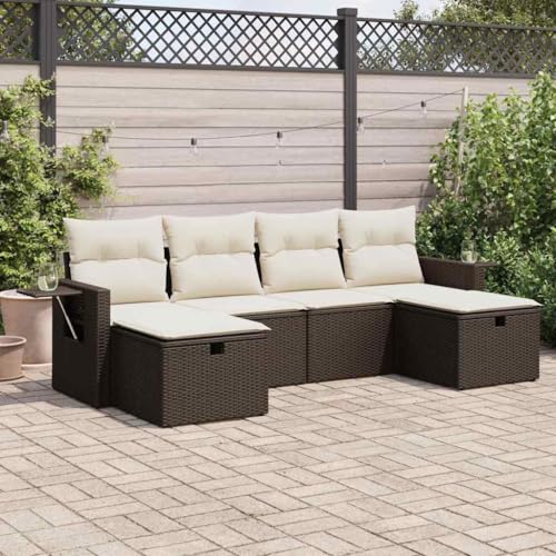 INLIFE 6-TLG. Garten-Sofagarnitur mit Kissen Braun Poly Rattan,Möbel,Gartenmöbel,Gartenmöbel-Sets,Braun,50 KG,3325529 INLIFE 6-TLG. Garten-Sofagarnitur mit Kissen Braun Poly Rattan,Möbel,Gartenmöbel,Gartenmöbel-Sets,Braun,50 KG,3325529 von INLIFE