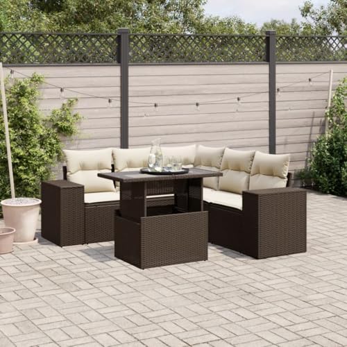 INLIFE 6-TLG. Garten-Sofagarnitur mit Kissen Braun Poly Rattan,Möbel,Gartenmöbel,Gartenmöbel-Sets,Braun,59.3 KG,3269163 INLIFE 6-TLG. Garten-Sofagarnitur mit Kissen Braun Poly Rattan,Möbel,Gartenmöbel,Gartenmöbel-Sets,Braun,59.3 KG,3269163 von INLIFE