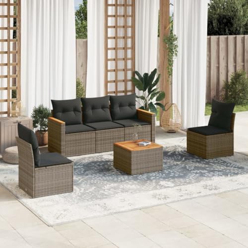 INLIFE 6-TLG. Garten-Sofagarnitur mit Kissen Grau Poly Rattan,Möbel,Gartenmöbel,Gartenmöbel-Sets,Grau,46.8 KG,3225857 INLIFE 6-TLG. Garten-Sofagarnitur mit Kissen Grau Poly Rattan,Möbel,Gartenmöbel,Gartenmöbel-Sets,Grau,46.8 KG,3225857 von INLIFE