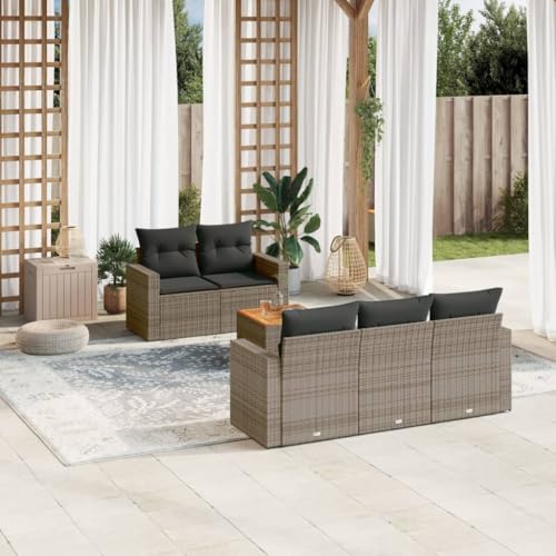 INLIFE 6-TLG. Garten-Sofagarnitur mit Kissen Grau Poly Rattan,Möbel,Gartenmöbel,Gartenmöbel-Sets,Grau,50 KG,3224009 INLIFE 6-TLG. Garten-Sofagarnitur mit Kissen Grau Poly Rattan,Möbel,Gartenmöbel,Gartenmöbel-Sets,Grau,50 KG,3224009 von INLIFE