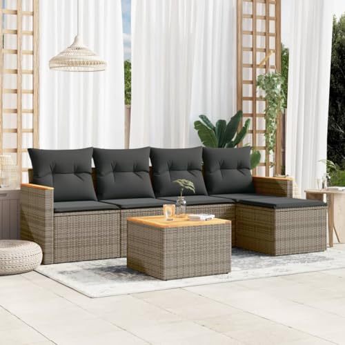 INLIFE 6-TLG. Garten-Sofagarnitur mit Kissen Grau Poly Rattan,Möbel,Gartenmöbel,Gartenmöbel-Sets,Grau,50 KG,3258329 INLIFE 6-TLG. Garten-Sofagarnitur mit Kissen Grau Poly Rattan,Möbel,Gartenmöbel,Gartenmöbel-Sets,Grau,50 KG,3258329 von INLIFE