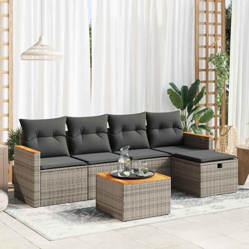 INLIFE 6-TLG. Garten-Sofagarnitur mit Kissen Grau Poly Rattan,Möbel,Gartenmöbel,Gartenmöbel-Sets,Grau,50 KG,3325910 INLIFE 6-TLG. Garten-Sofagarnitur mit Kissen Grau Poly Rattan,Möbel,Gartenmöbel,Gartenmöbel-Sets,Grau,50 KG,3325910 von INLIFE