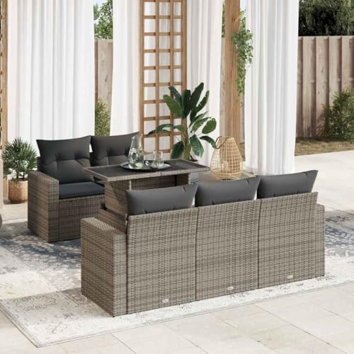 INLIFE 6-TLG. Garten-Sofagarnitur mit Kissen Grau Poly Rattan,Möbel,Gartenmöbel,Gartenmöbel-Sets,Grau,62.6 KG,3326251 INLIFE 6-TLG. Garten-Sofagarnitur mit Kissen Grau Poly Rattan,Möbel,Gartenmöbel,Gartenmöbel-Sets,Grau,62.6 KG,3326251 von INLIFE