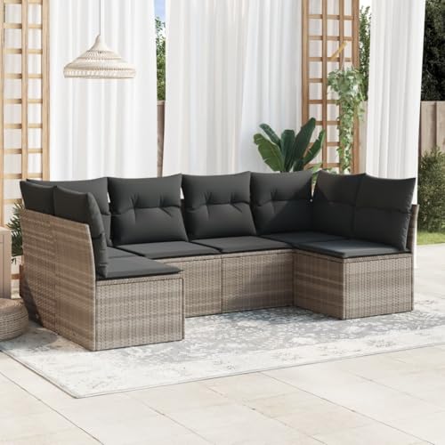 INLIFE 6-TLG. Garten-Sofagarnitur mit Kissen Hellgrau Poly Rattan,Möbel,Gartenmöbel,Gartenmöbel-Sets,Grau,50 KG,3249231 INLIFE 6-TLG. Garten-Sofagarnitur mit Kissen Hellgrau Poly Rattan,Möbel,Gartenmöbel,Gartenmöbel-Sets,Grau,50 KG,3249231 von INLIFE