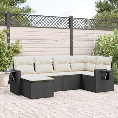 INLIFE 6-TLG. Garten-Sofagarnitur mit Kissen Schwarz Poly Rattan,Möbel,Gartenmöbel,Gartenmöbel-Sets,Schwarz,50 KG,3220455 INLIFE 6-TLG. Garten-Sofagarnitur mit Kissen Schwarz Poly Rattan,Möbel,Gartenmöbel,Gartenmöbel-Sets,Schwarz,50 KG,3220455 von INLIFE