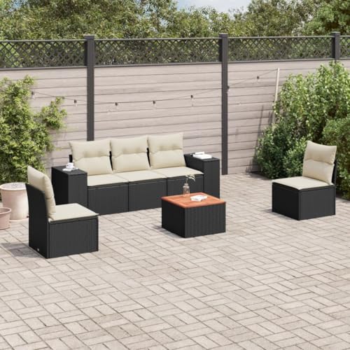 INLIFE 6-TLG. Garten-Sofagarnitur mit Kissen Schwarz Poly Rattan,Möbel,Gartenmöbel,Gartenmöbel-Sets,Schwarz,50 KG,3225384 INLIFE 6-TLG. Garten-Sofagarnitur mit Kissen Schwarz Poly Rattan,Möbel,Gartenmöbel,Gartenmöbel-Sets,Schwarz,50 KG,3225384 von INLIFE